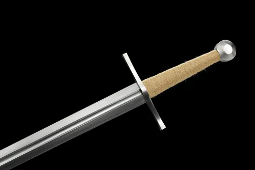 Miniatura 8 de Espada medieval hecha a mano completa de acero de alto carbono, hoja afilada, pomo de acero inoxidable, borde afilado para colección