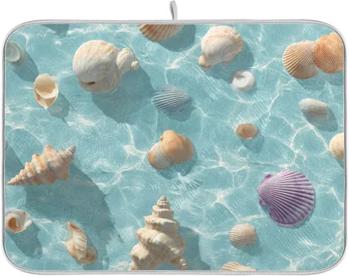 Miniatura 38 de Tapete de secado de platos para encimera de cocina, tapete de secado de platos, tapete escurridor de platos, almohadilla de microfibra absorbente