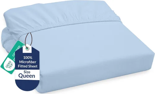 Miniatura 64 de Royale Linens Sábana Bajera King - Microfibra Cepillada Ultra Suave 1800 - Sábanas Inferiores de Lujo Hotelero - Sin Arrugas y Resistente a la Rosa