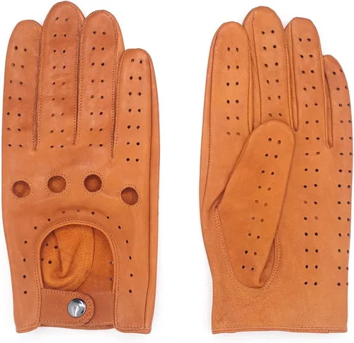 Miniatura 3 de Harssidanzar Guantes de conducción de piel de cordero para hombre GM026