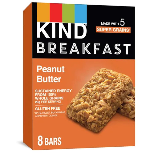 Miniatura 12 de KIND Barras de cereales para el desayuno, aperitivos sin gluten, chocolate con almendras, caja de 9.3 onzas (36 barras)