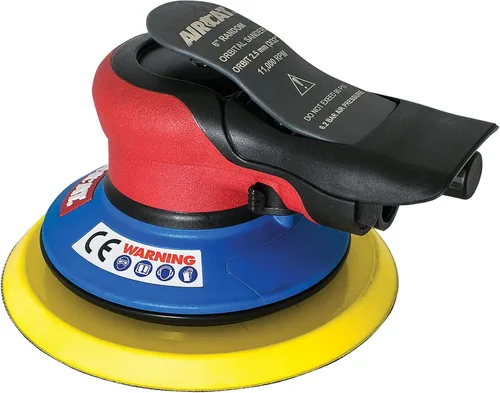 Miniatura 4 de AIRCAT 6700-6-336 Lijadora orbital de palma sin aspiradora de 3/16 pulgadas para uso profesional - Tecnología de silenciamiento avanzada - Agarre