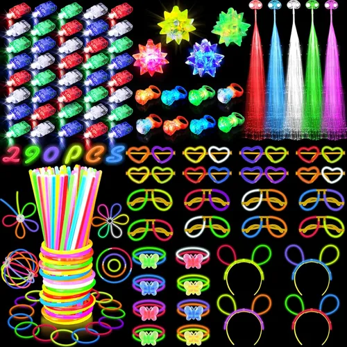 Suministros de fiesta de Nochevieja 2026, suministros de fiesta que brillan en la oscuridad para niños y adultos, recuerdos de fiesta iluminados con