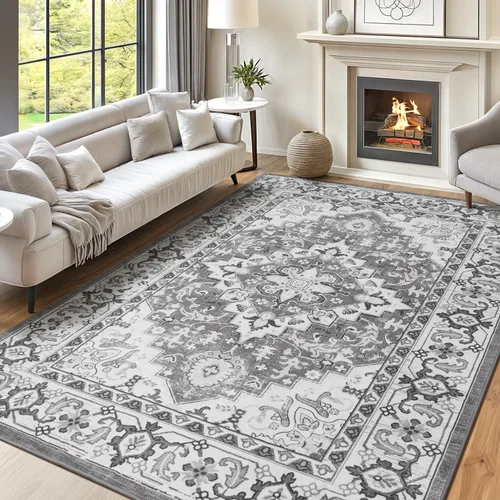 Miniatura 66 de Lofus 8x10 Alfombras de área para sala de estar, alfombra de área lavable, alfombras para dormitorio, cocina, alfombra vintage boho, alfombra suave