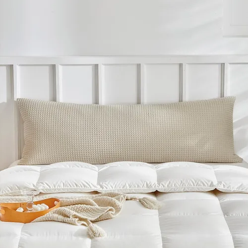 Miniatura 38 de WARMDERN - Fundas de almohada beige tamaño queen, fundas de almohada estándar, juego de 6 fundas de almohada de microfibra suave, textura boho