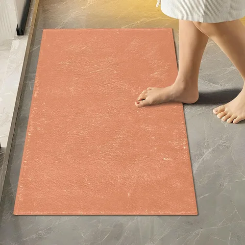 Miniatura 84 de Alfombra de baño amarilla, suave, absorbente, lavable a máquina, juego de alfombras de baño antideslizantes para puerta de baño, dormitorio