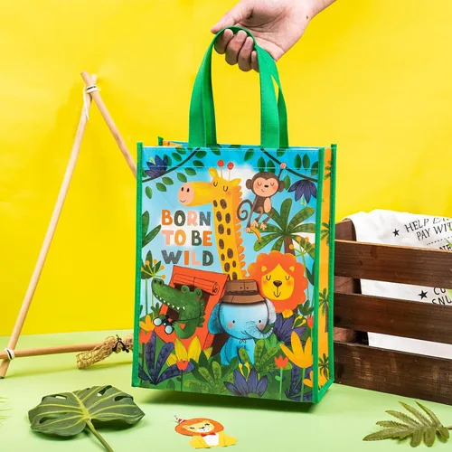 Miniatura 4 de Loveinside Bolsas de regalo medianas recicladas con asas, bolsa de regalo reutilizable para fiestas de cumpleaños para niños, bolsa de compras – 10