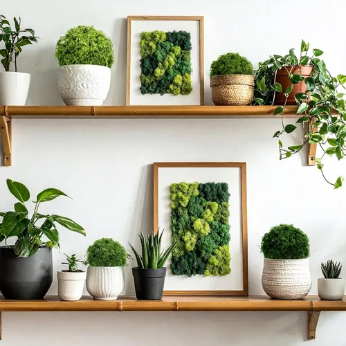 Miniatura 6 de Suncalla Musgo verde artificial de 6 colores para manualidades, 43.32 onzas, musgo sintético para plantas en maceta, para interiores, a granel, gran