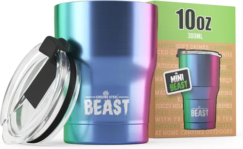 Miniatura 43 de Beast Vaso Térmico de 30 oz de Acero Inoxidable con Aislamiento al Vacío para Café y Hielo de Doble Pared Termo de Viaje (Rojo Arándano)
