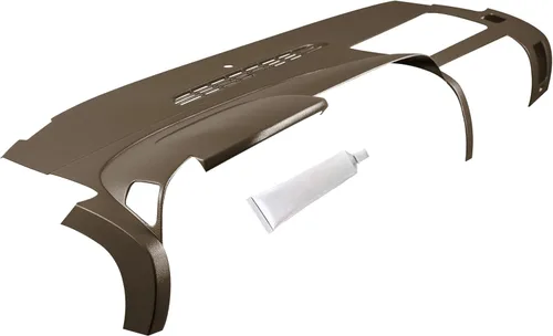 Miniatura 10 de DashSkin Cubierta Tapa de Tablero Moldeada de Una Pieza Compatible con Silverado Sierra 2007-2013 con Tableros de Doble Guantera en Negro Ébano