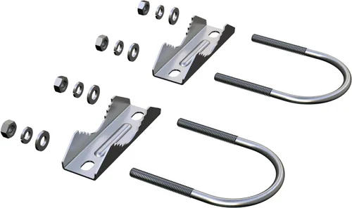 Miniatura 2 de 2 piezas de abrazadera de montaje de antena de acero inoxidable con perno en U (todas las tuercas y juntas están hechas de acero inoxidable)