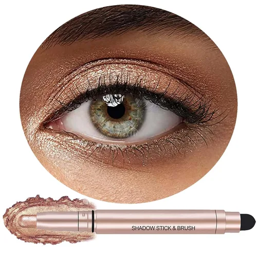 SAUBZEAN Sombra de ojos en barra de maquillaje, lápiz de sombra de ojos en crema iluminador, impermeable, hipoalergénico, de larga duración, lápiz