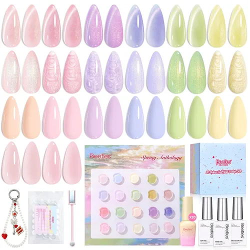 Miniatura 17 de Beetles - Lámpara de uñas LED UV, luz de uñas blanca caramelo con 3 temporizadores de 30/60/90 segundos y pantalla de cuenta regresiva para esmalte