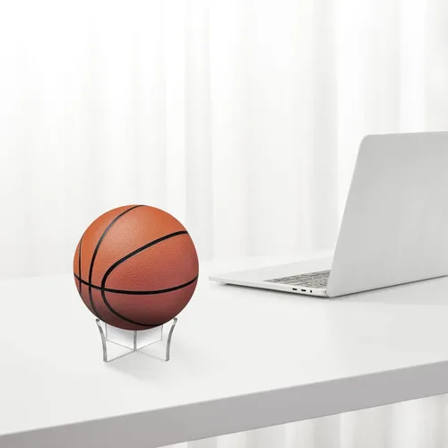 Miniatura 2 de CANIPHA Soporte de bola de acrílico - Soporte de exhibición para fútbol, baloncesto, fútbol, voleibol, rugby y más - Escaparate de trofeos
