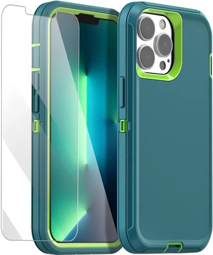 Miniatura 14 de AICase Funda para iPhone 13 Pro Max/12 Pro Max con protector de vidrio, protección contra caídas de alta resistencia, cuerpo completo, a prueba