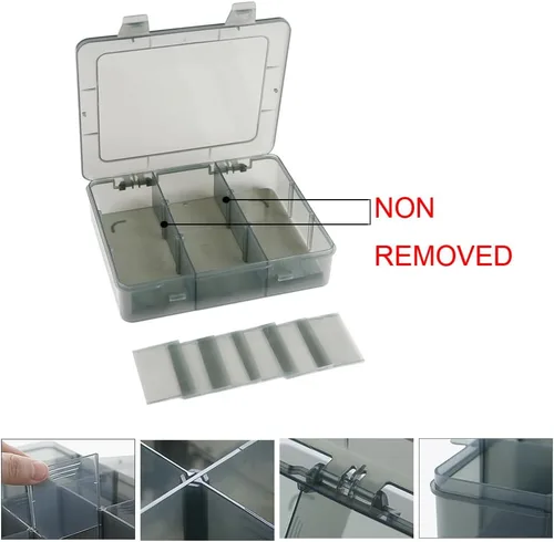 Miniatura 3 de Vidifor Organizador de suministros para manualidades de 9 rejillas, caja de almacenamiento con compartimentos con separadores extraíbles para joyas