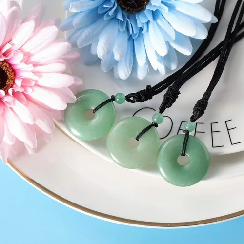 Miniatura 4 de Jovivi - Collar con cuerda ajustable de 1.181pulgadas (30 mm) con piedras naturales curativas y semipreciosas de los colores de los chakras