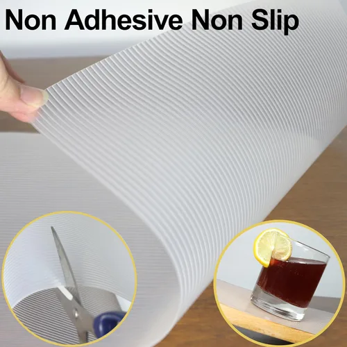 Miniatura 3 de Revestimientos para armarios de cocina de 20 pulgadas de ancho x 20 pies, no adhesivos, revestimiento transparente antideslizante e impermeable