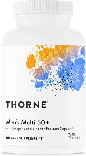 THORNE - Multi para hombres 50+ - Multivitamínico diario completo con vitaminas A, B6, B12, C, D, E, zinc y más - Apoyo para la salud del corazón,