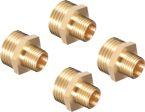 Miniatura 7 de M METERXITY Paquete de 8 accesorios de tubería de rosca macho, accesorio de tubería de rosca macho hexagonal G1/8 x G1/8, adaptador de acoplador