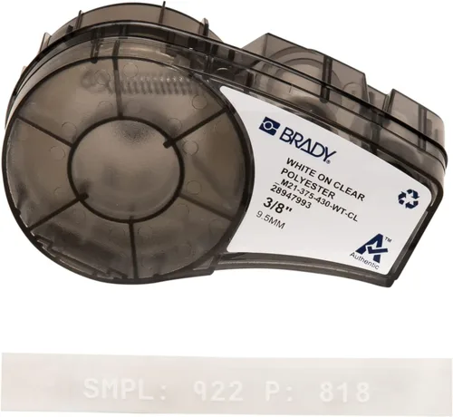 Miniatura 9 de Brady Auténtica etiqueta de poliéster para entornos duros (M21-250-430) para laboratorio, seguimiento de activos y datacom, negro sobre Negro sobre