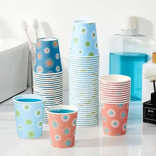 Miniatura 6 de SIUQ Paquete de 300 Vasos de Papel de 5 oz, Vasos de Baño Desechables, Vasos Pequeños para Enjuague Bucal, Mini Vasos para Bebidas Calientes/Frías