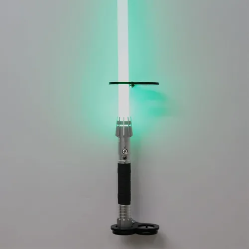 Miniatura 5 de Soporte de pared vertical para sable de luz HHUXIUE. Soporte de pared para sable de luz. Aplicable a la mayoría de sables de luz. (Negro 2 agujeros)