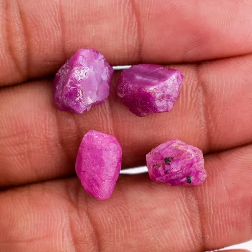 Miniatura 5 de OdrillionGems Piedras crudas, piedras preciosas naturales en bruto, piedra perforada en forma de luna de cuarzo, bricolaje hecho a mano, fabricación