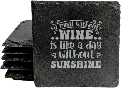Miniatura 28 de Wine Not? Hilarious Drinking Wine is My Hobby Slate Coasters - Round Slate - Set of 8 Drinking Wine is Not My Habit