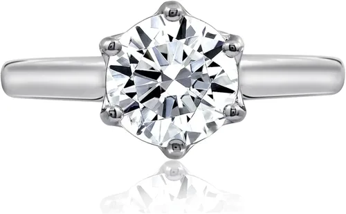 Miniatura 8 de Tienda Collection Sterling Silver Solitaire Ring set with Round Infinite Elements Cubic Zirconia