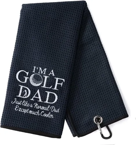 Miniatura 10 de DYJYBMY Best Grandpa by Par - Toalla de golf divertida, toallas de golf bordadas para bolsas de golf con clip, toalla de golf para abuelo, regalo