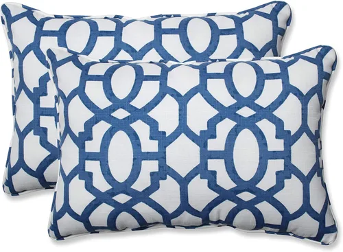Miniatura 18 de Pillow Perfect Trellis - Almohadas para interiores y exteriores, 2 unidades, lumbares, 11.5 x 18.5 pulgadas, color negro
