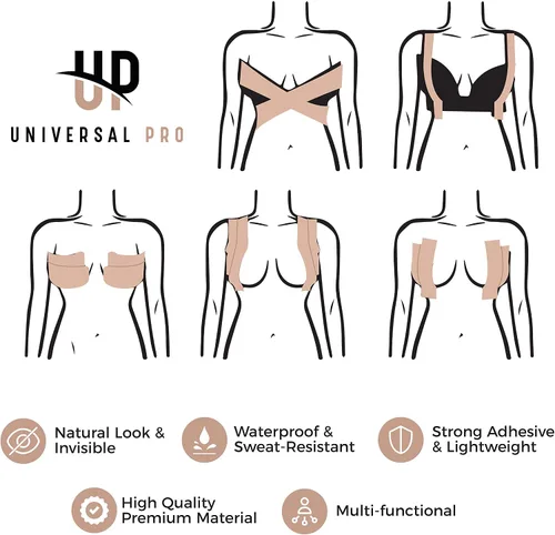 Miniatura 5 de Boob Tape BoobyTape for Breast Lift Tape A-E Cup Push Up in All Dress Tape with Reusable Nipplecover AdhesiveBob Tape