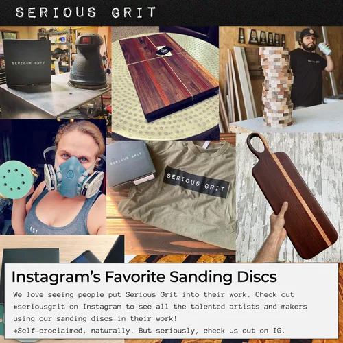 Miniatura 5 de Serious Grit - Disco de lijado de 8 agujeros (5 pulgadas)