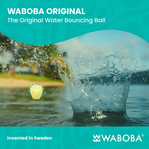 Miniatura 2 de Waboba Original Water Bouncing Ball - Perfect Toy for Beach and Water Games - Skips on Water - Invented in Sweden Zigzag
