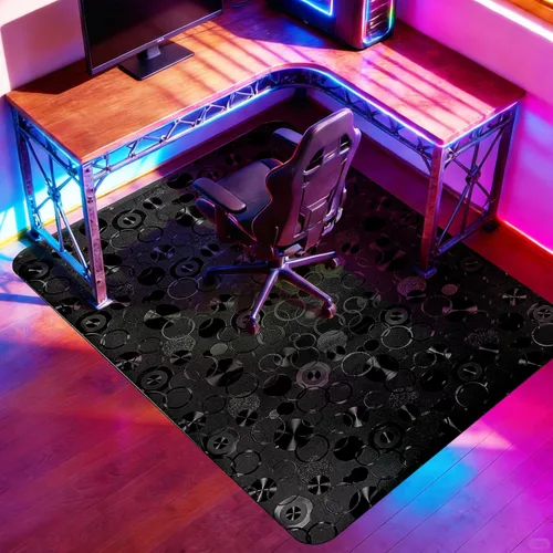 Miniatura 8 de Vicwe Alfombrilla para Silla de Oficina para Suelo de Madera Dura, 2 PCS, 30 x 48 pulgadas Completamente Transparente Protector de Alfombrilla