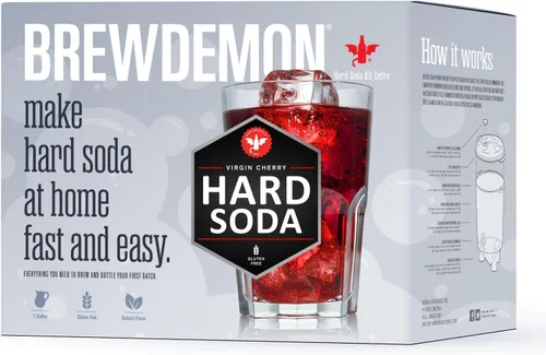 Miniatura 2 de Kit de preparación de soda dura extra con botellas. Nuestro fermentador cónico elimina los sedimentos y hace de soda dura de gran sabor, cereza
