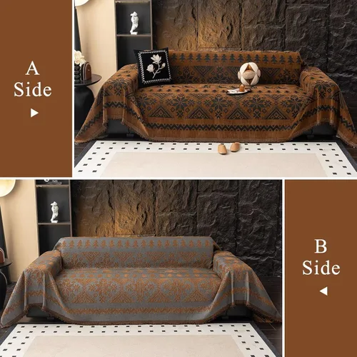 Miniatura 101 de VClife Fundas de sofá bohemio de felpilla para sofá seccional, fundas de sofá suaves y antideslizantes para sofá de 2 cojines, protector de muebles