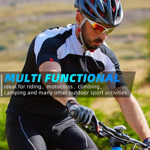 Miniatura 6 de BALEAF Guantes térmicos de ciclismo para hombres y mujeres, acolchados que absorben los golpes, guantes de ciclismo de montaña para dedos completos