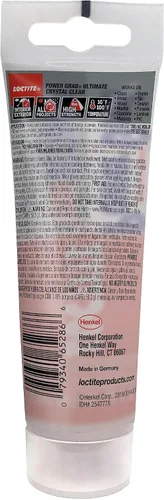 Miniatura 2 de Loctite Power Grab Ultimate Crystal Clear - Adhesivo de construcción cristalino transparente, tubo exprimible de 2.7 fl oz, 1 paquete - Pegamento