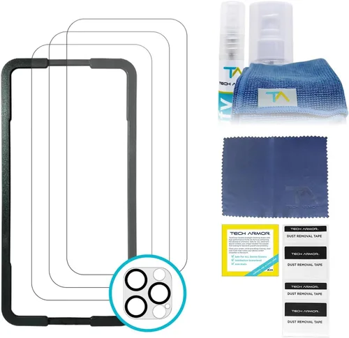 Miniatura 7 de Tech Armor Paquete de protección para Apple iPhone 14 Pro Max de 6.7 pulgadas, kit de limpieza de pantalla [3.4 onzas + 0.8 onzas] con paños