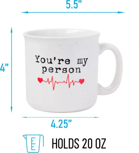 Miniatura 2 de Silver Buffalo Grey's Anatomy You're My Person - Taza de cerámica para caravana, 20 onzas