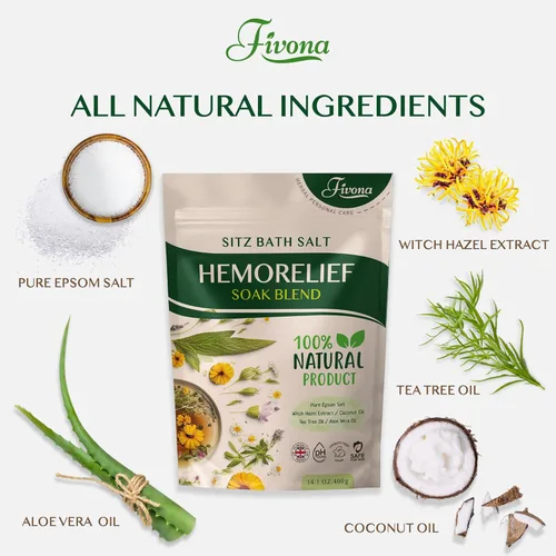 Miniatura 3 de Tratamiento de hemorroides Sitz Bath Salt – Mezcla de remojo natural de sal de Epsom con aceites esenciales, recuperación posparto y alivio