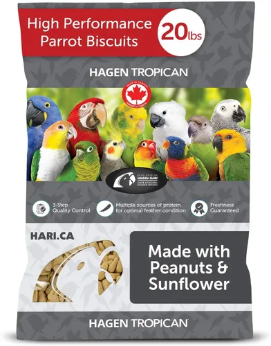 Miniatura 10 de Hagen Tropican - Alimento de loro de alto rendimiento, 3.3 ib. Palitos de loro Hari con maní y semillas de girasol y niveles nutricionales más altos