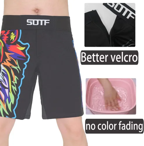 Miniatura 4 de SOTF Pantalones cortos transpirables para correr, MMA, boxeo, fitness, deportes