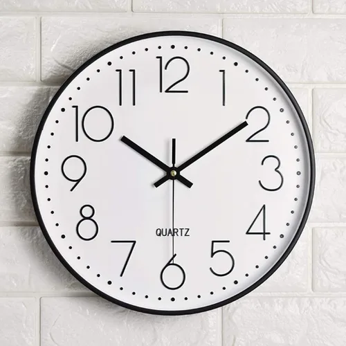 Miniatura 2 de Tosnail Reloj de pared grande de 12 pulgadas sin tictac, reloj de pared redondo silencioso a pilas para sala de estar, baño, dormitorio, cocina