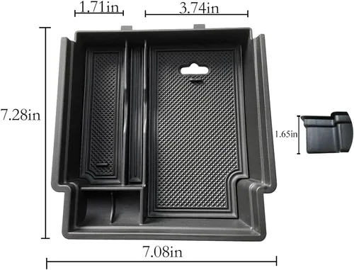 Miniatura 4 de Organizador de consola central compatible con Land Rover Evoque 2020-2026, bandeja de almacenamiento secundario de ABS, bandeja de almacenamiento