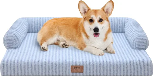 Miniatura 63 de Cama ortopédica impermeable para perros pequeños, cama para perros de tamaño mediano, cómoda cama para mascotas y gatos con lados, funda extraíble