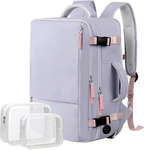 Miniatura 12 de Hanples - Mochila de viaje para mujeres y hombres, mochila grande de mano para artículos personales, mochila para laptop aprobada para vuelos TSA