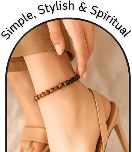 Miniatura 76 de Amazing Gemstone Crystal Anklet Ankle Bracelets for Women - Waterproof Beaded Healing Crystal Anklets, Plus Size Chakra Gemstone Bead Anklet